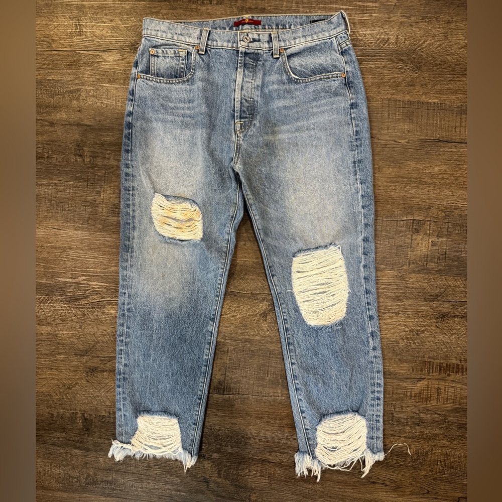 7 For All Mankind Blue Denim Jeans